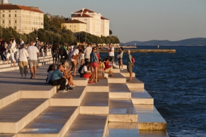 Sea organ at the waterfront in Zadar