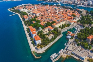 Aerial view of Zadar old town