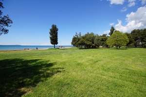 Lawn at the southern beach in Fazana