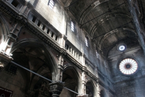 Interior space of St. Jacob Cathedral in Sibenik (UNESCO)