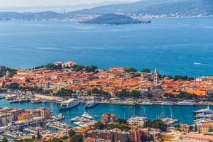 Aerial view of Zadar old town